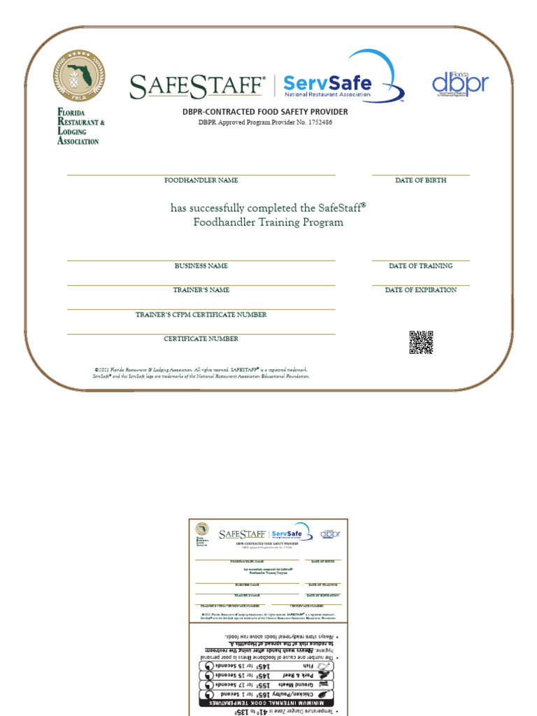 Food Handler | PDF | Malnutrition | Nutrition