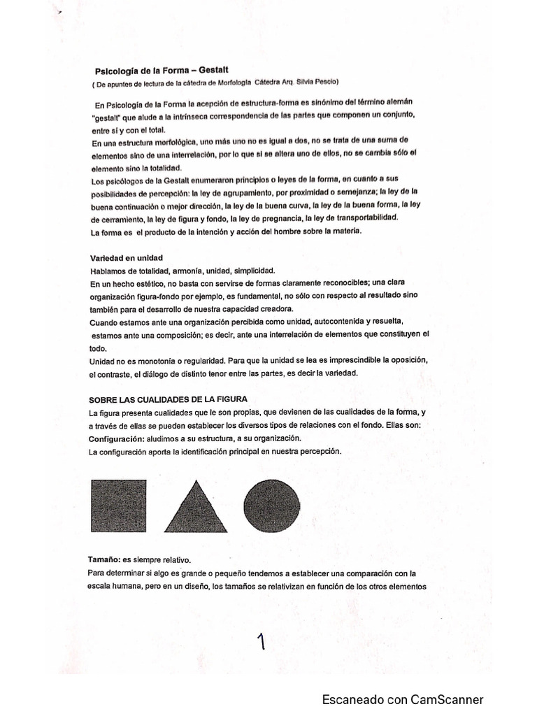 Psicologia de La Forma 1 | PDF