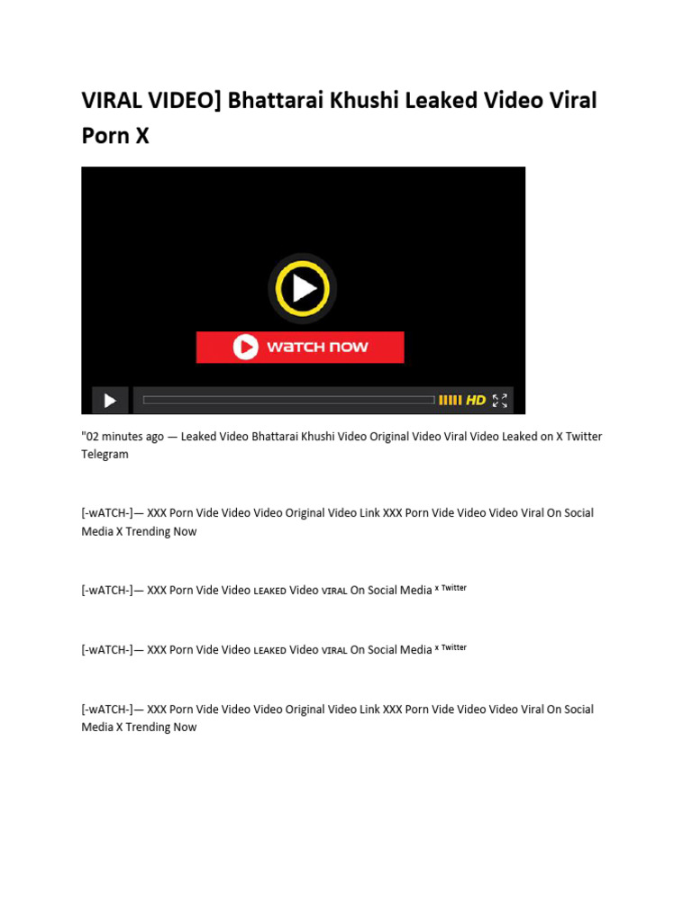 VIRAL VIDEO) Bhattarai Khushi Leaked Video Viral Porn X | PDF