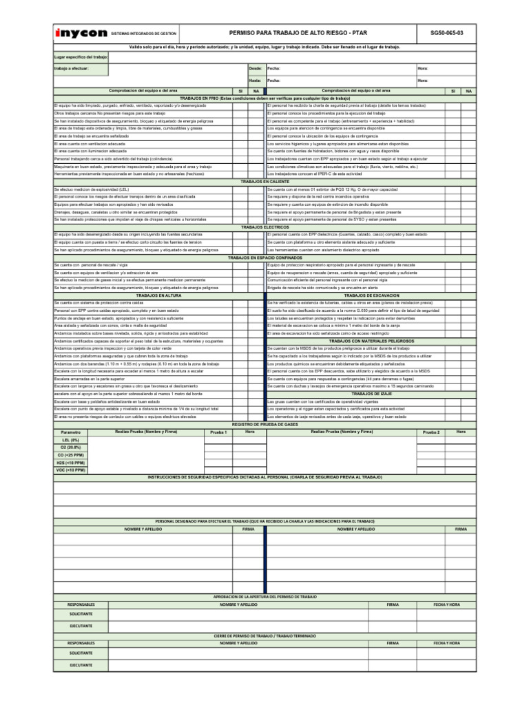 Ptar Inycon | PDF | Escalera | Andamio