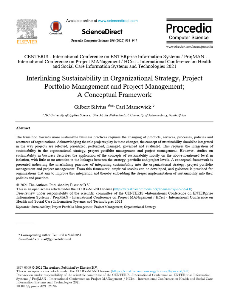 Integrating Sustainability in Project Management | PDF | Sustainability ...