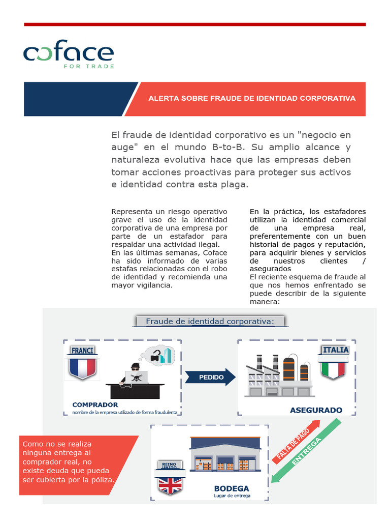 Alerta sobre fraude de identidad B2B | PDF | Suplantación de identidad ...