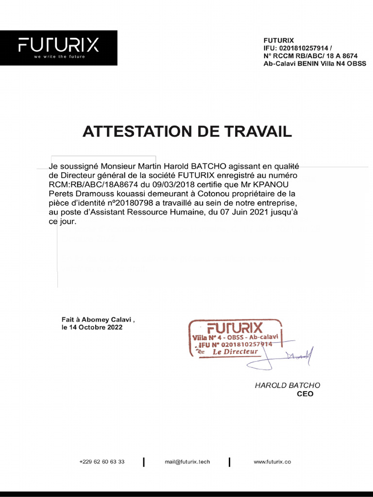 Attestation | PDF