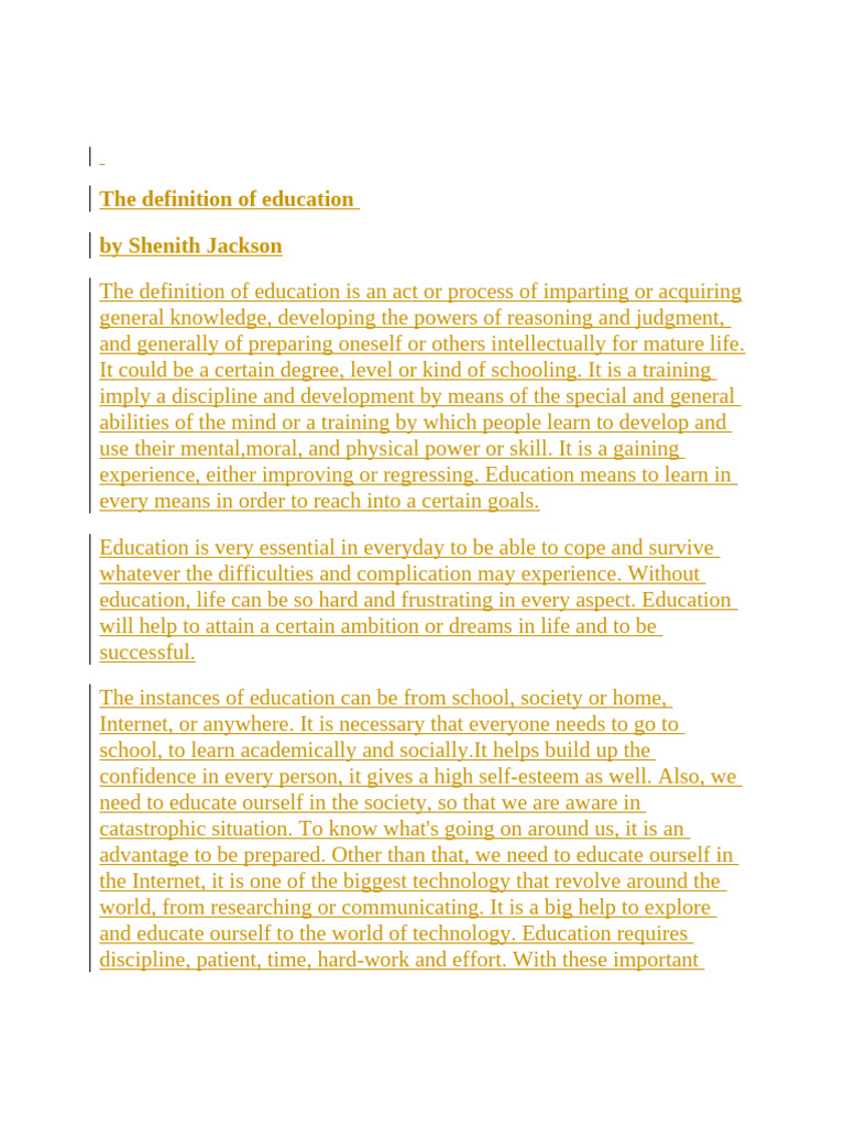 definition of education | PDF