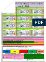 Kalendár vývozu odpadu v obci Terchová na rok 2013