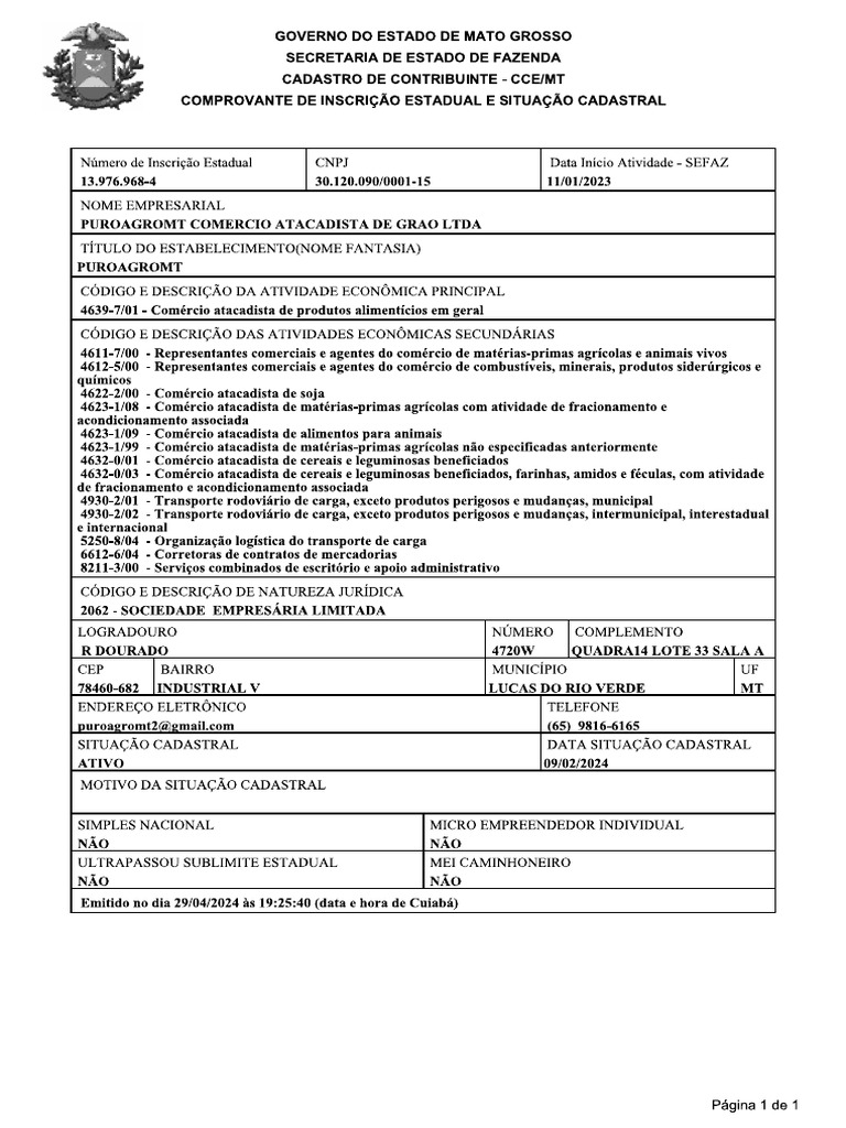 SINTEGRA | PDF