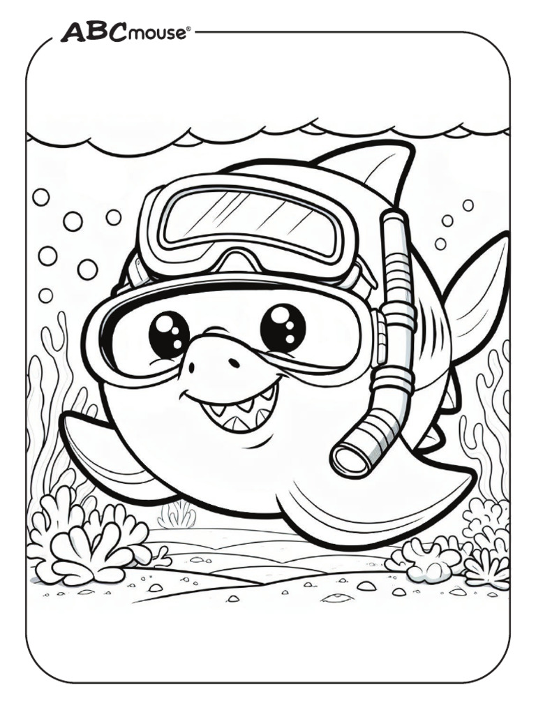 ABCmouse Shark Coloring Page 6 2 | PDF