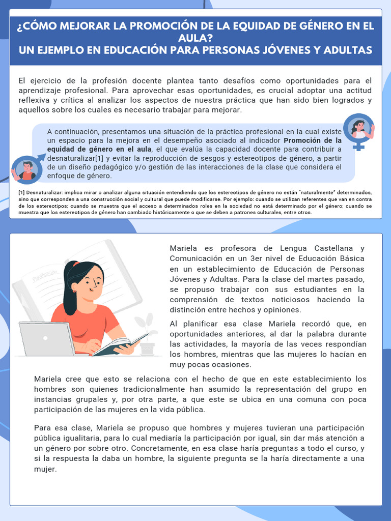 RP Como Mejorar La Promocion de La Equidad de Genero en El Aula | PDF ...