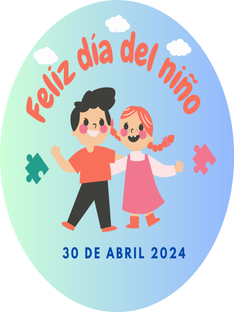 Sticker Circular Feliz Dia Del Niño Beige | PDF