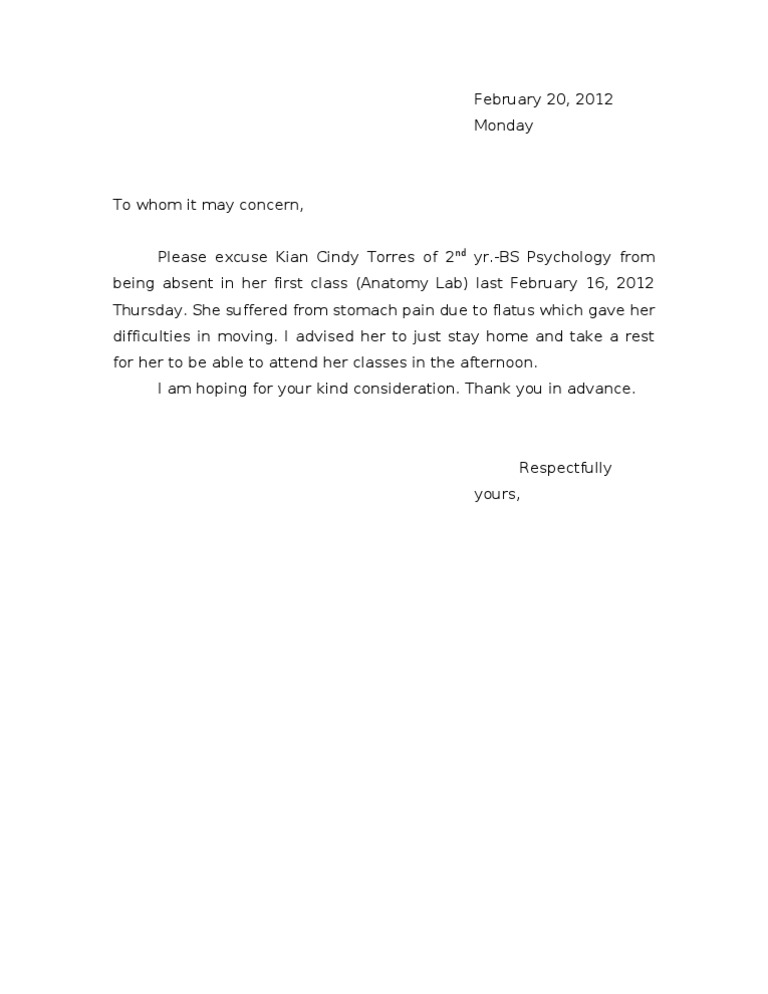 excuse-letter