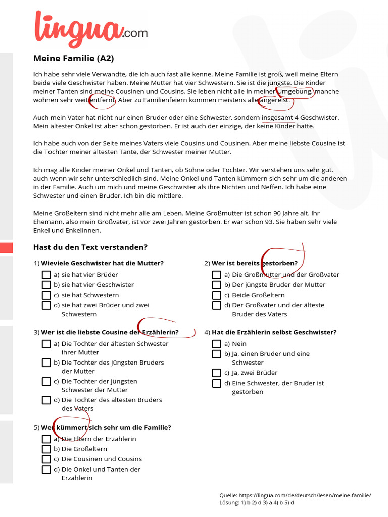 Storage Pdfs Deutsch-Text-Meine-Familie | PDF