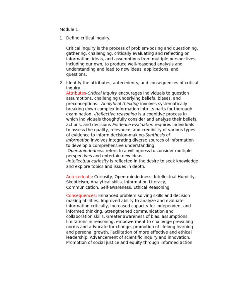 Critthinkingmidterm Review | PDF | Critical Thinking | Thought