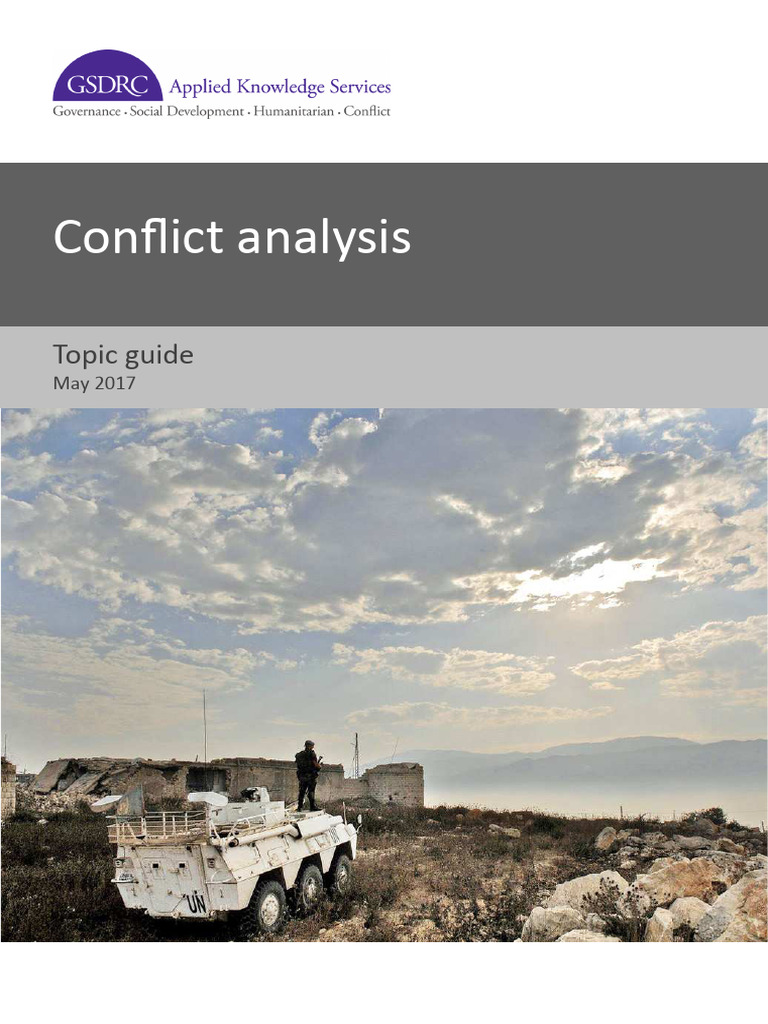 Conflict Analysis: Tools and Approaches | PDF | Peacebuilding | Violence
