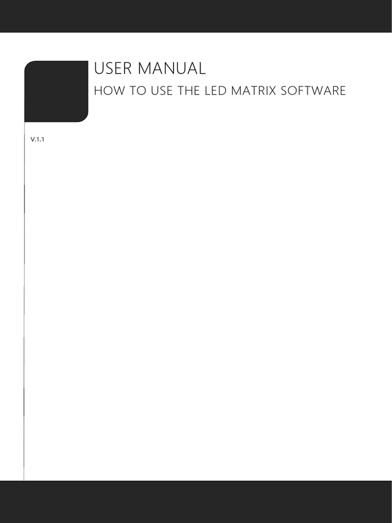 Quick Pixel and Matrix Software User Manual | PDF | Button (Computing ...