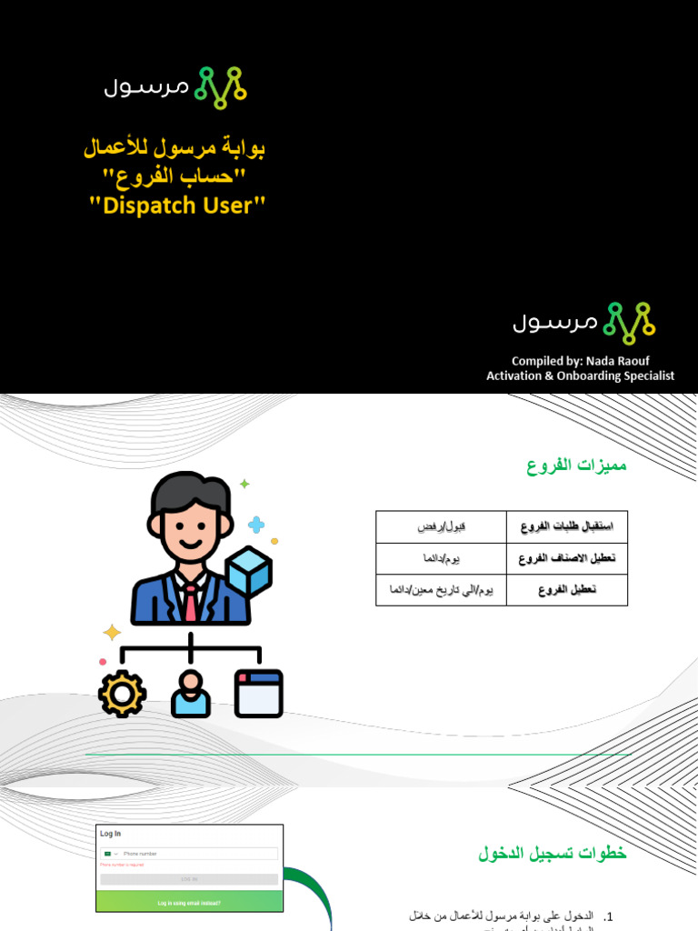 Dispatch User Mrsool Portal Guide ARABIC | PDF