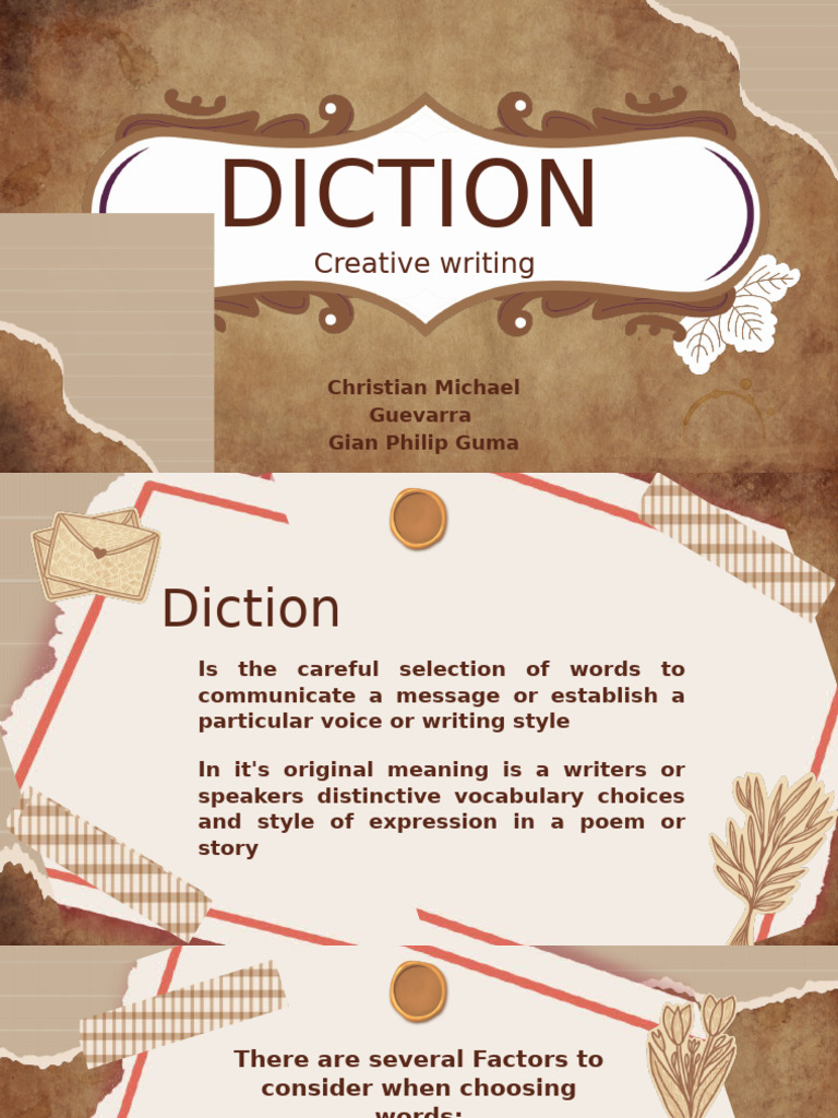 Understanding Diction in Creative Writing | PDF | Word | Poetry