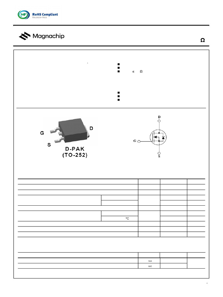 MDD5N50 MOSFET Specifications | PDF | Field Effect Transistor | Mosfet