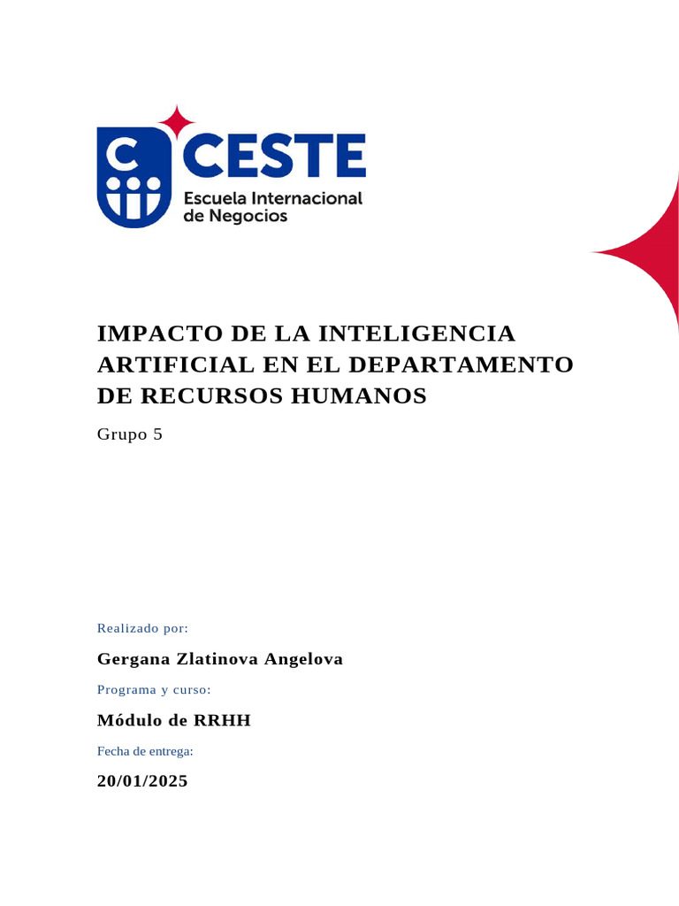 Impacto de La Inteligencia Artificial en El Departamento de Recursos ...