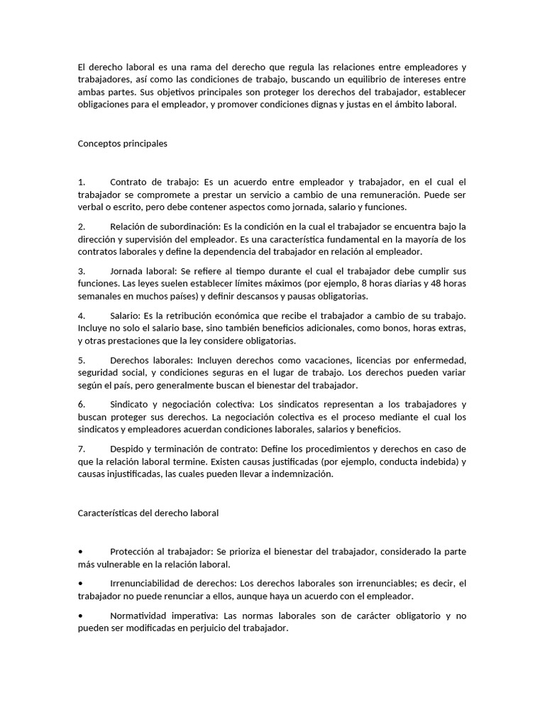 Fundamentos del Derecho Laboral | PDF | Derecho laboral | Salario