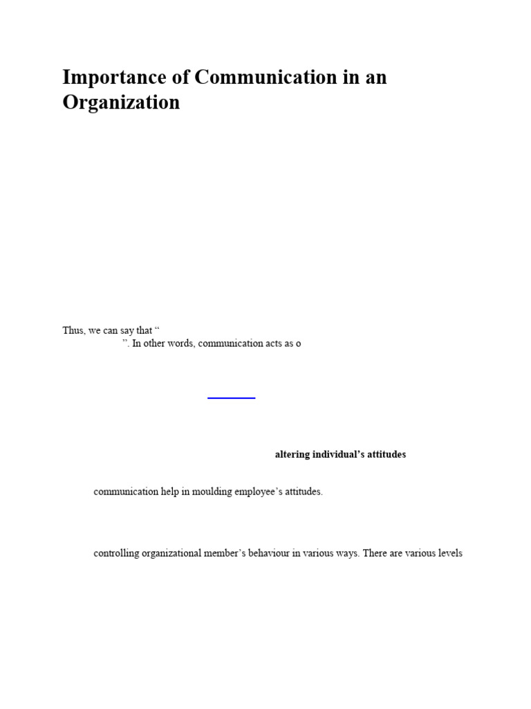 Functions Of Communication In An Organization