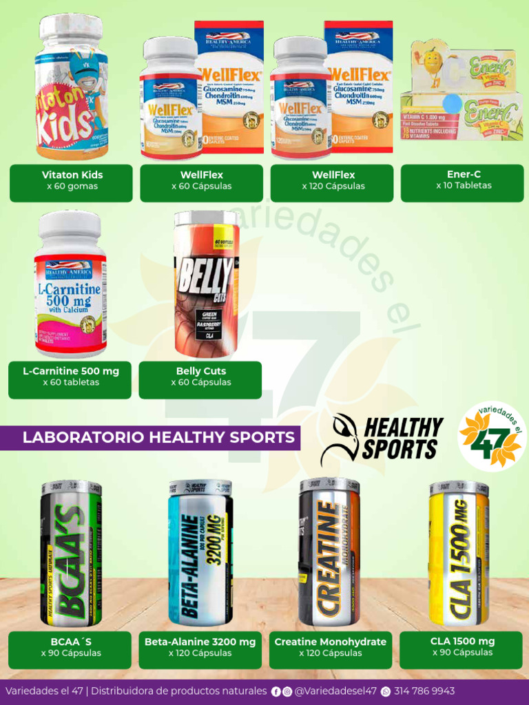 Productos Naturales de Healthy Sports | PDF