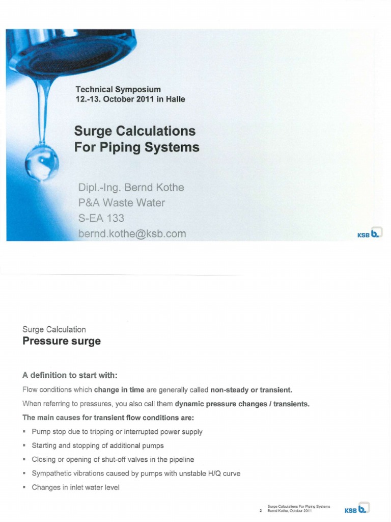Handout Surge Calculation B.kothe PDF