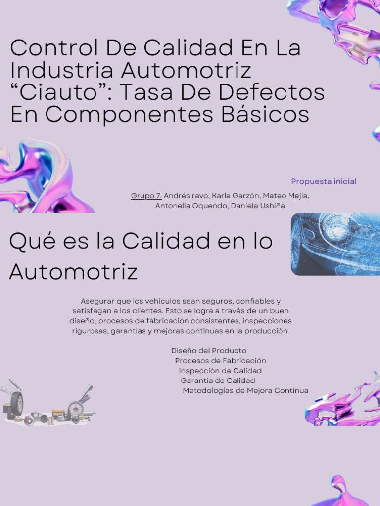 Control de Calidad en Ciauto | PDF | Calidad (comercial) | Industria ...