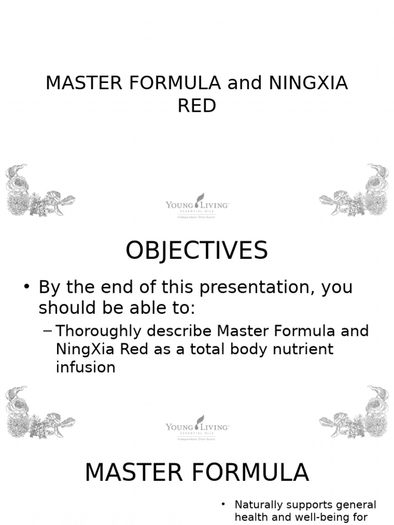 Master Formula Presentation | PDF | Vitamin | Dietary Supplements