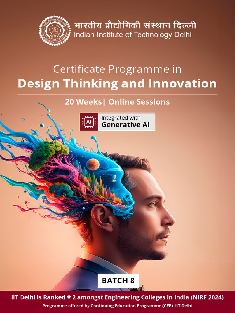 IIT Delhi Design Thinking Course Overview | PDF | Design Thinking ...