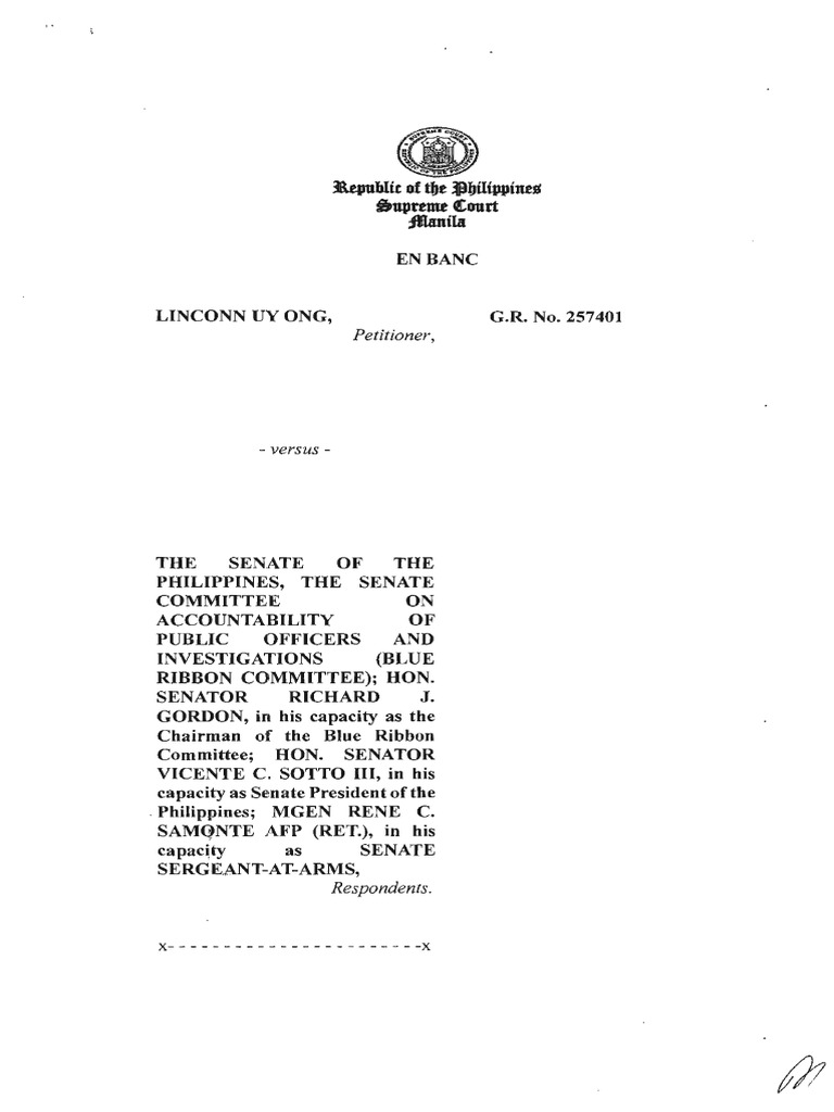 Contempt power of senate | PDF