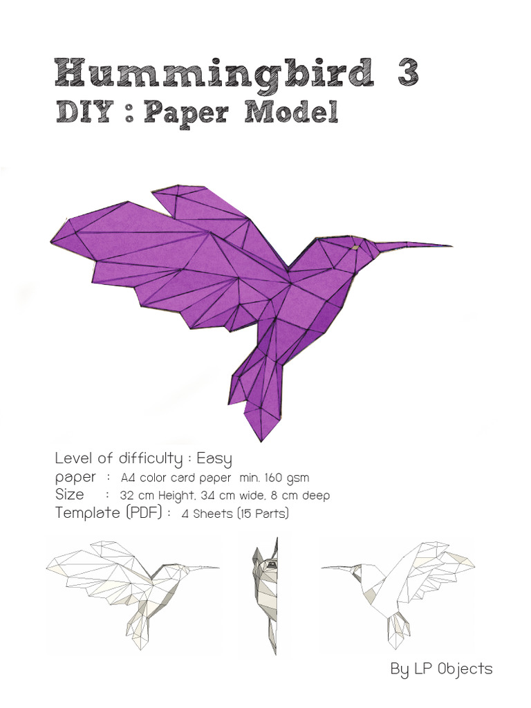 Hummingbird Scrapbook Template Guide | PDF | Printing Materials | Printing