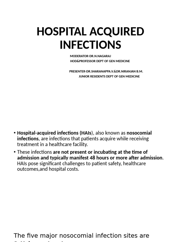 Hospital Acquired Infections 18 | PDF | Urinary Tract Infection | Sepsis