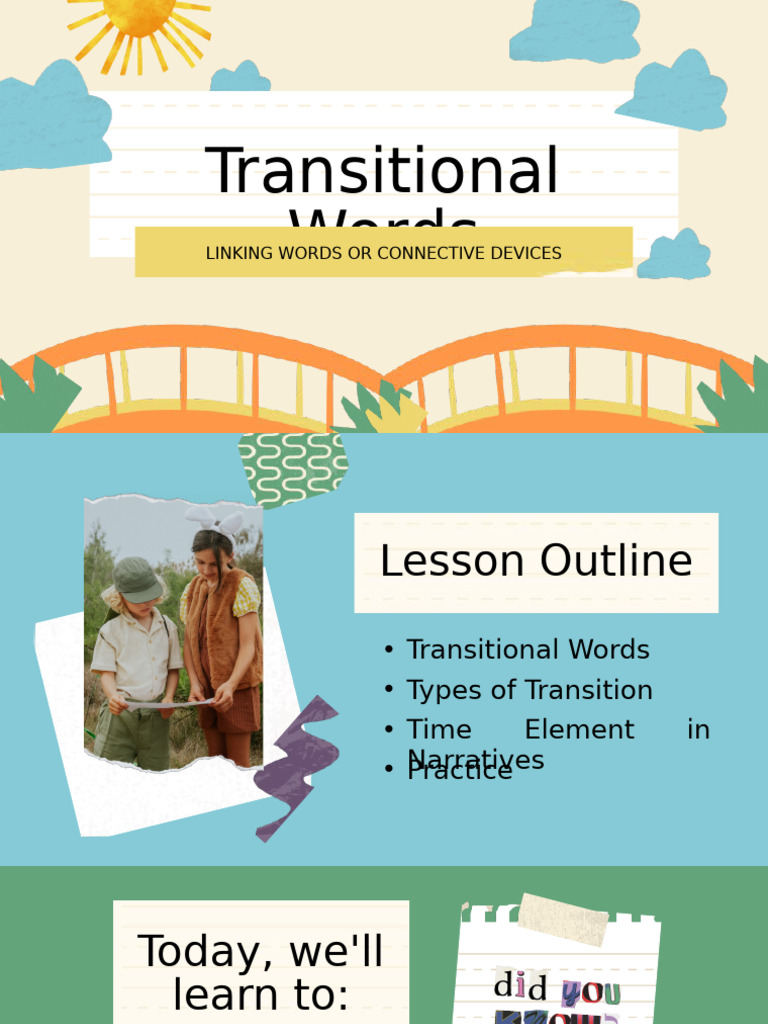 Transitional Words for Storytelling | PDF | Cinderella