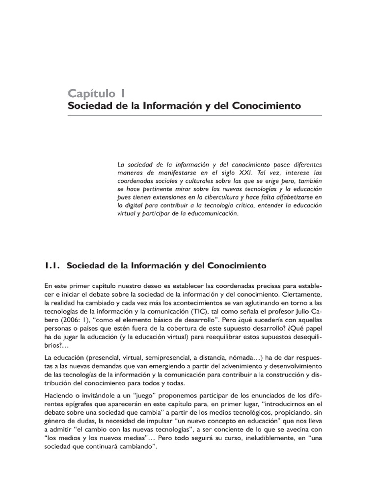 TIC en educación y sociedad actual | PDF | Informática | Tecnología de ...