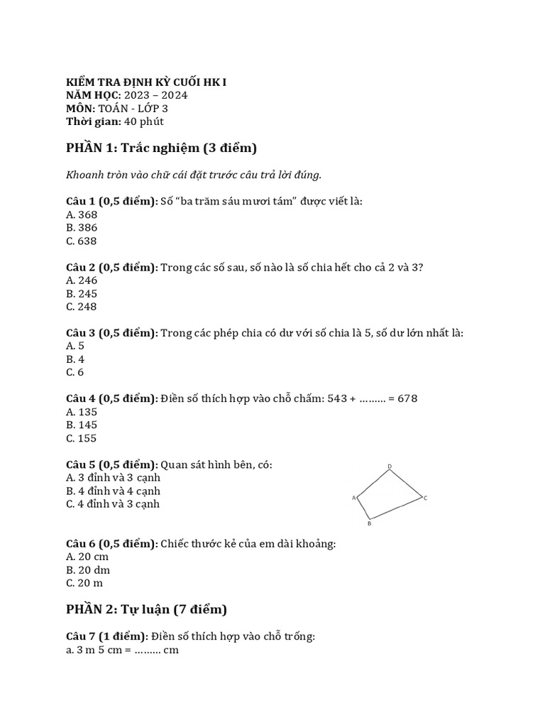 Đề Thi Toán CK | PDF