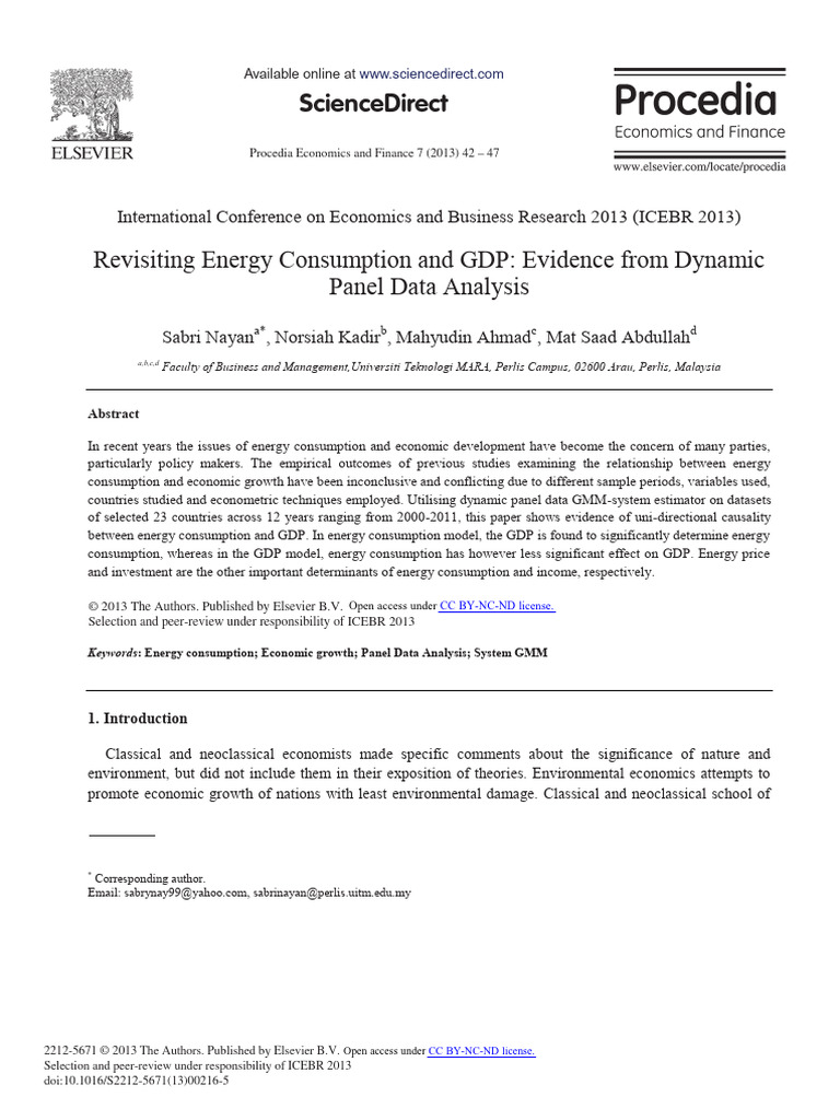 10 - Revisiting Energy Consumption and GDP | PDF | Ordinary Least ...