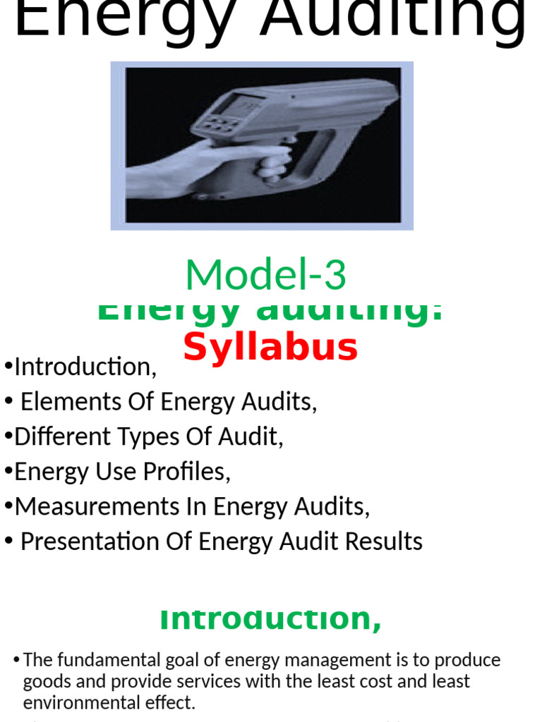 Module 3 | PDF | Energy Management | Energy Conservation