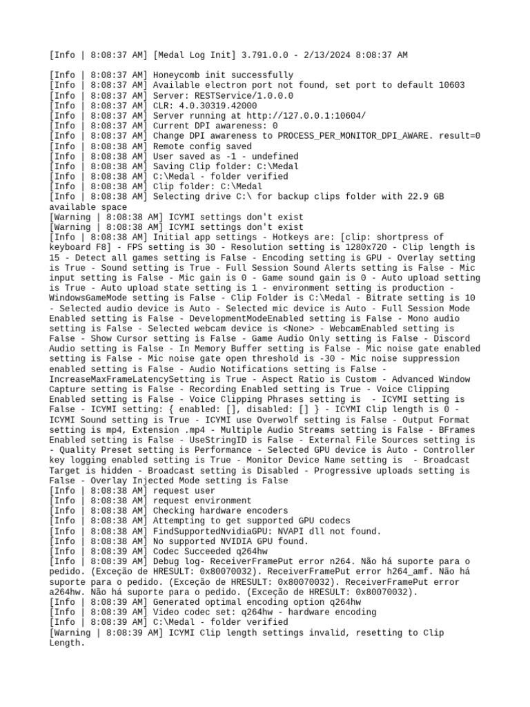 Medal App Initialization Log | PDF | Codec | Computer Science