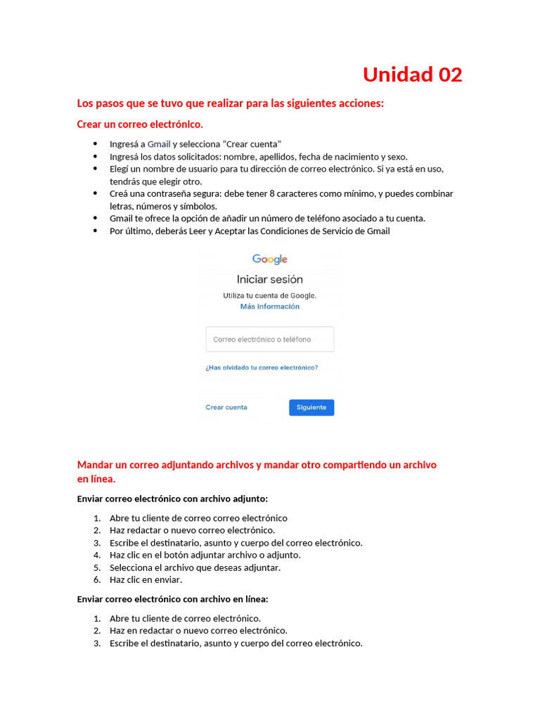 Guía para Crear Cuentas y Compartir Archivos | PDF | Youtube | Gmail