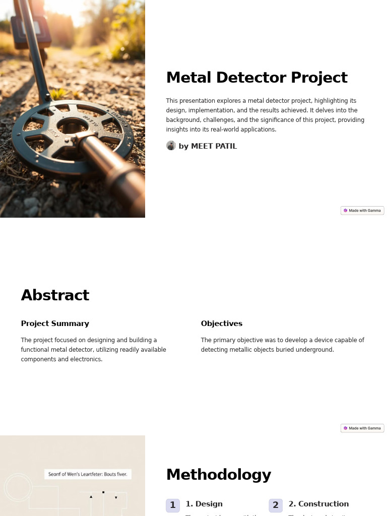 Metal Detector Project Overview | PDF | Sensor | Metal Detector