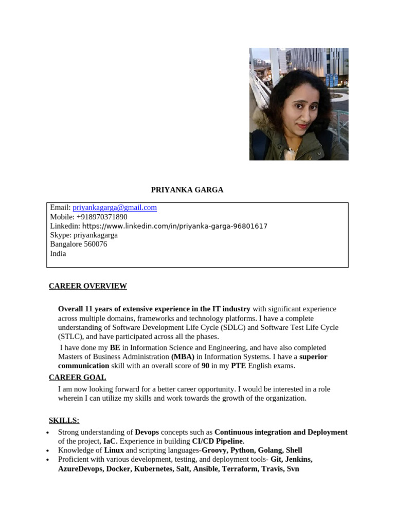 Senior DevOps Engineer Resume | PDF | Microsoft Sql Server | Sql