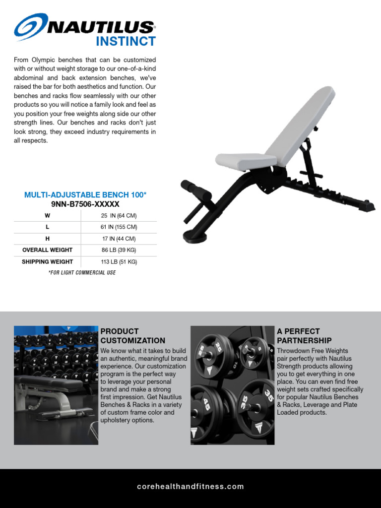 Custom Nautilus Benches & Racks Solutions | PDF