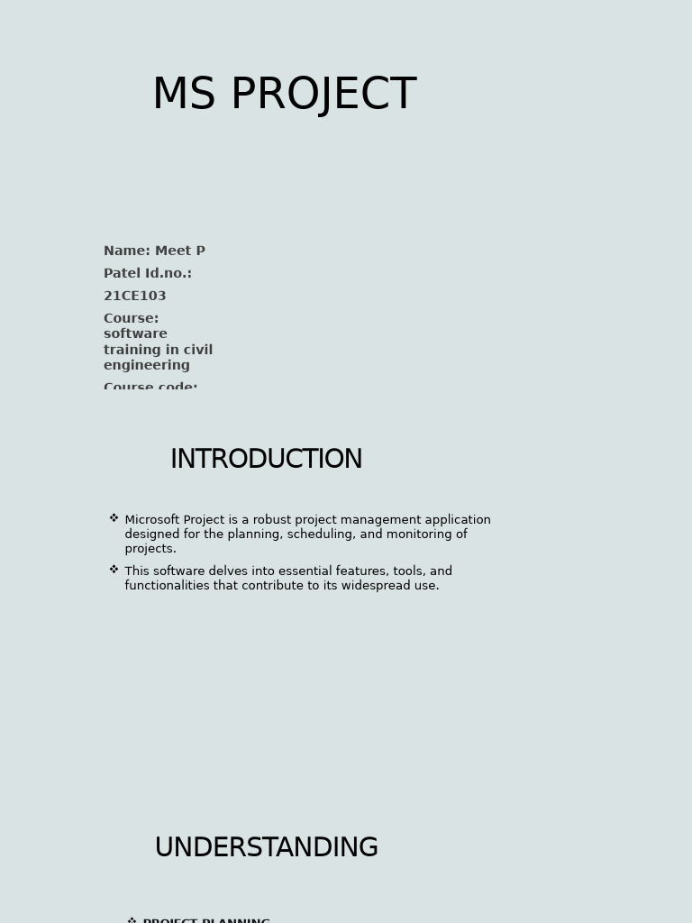 Microsoft Project: Key Features & Benefits | PDF | Project Management ...