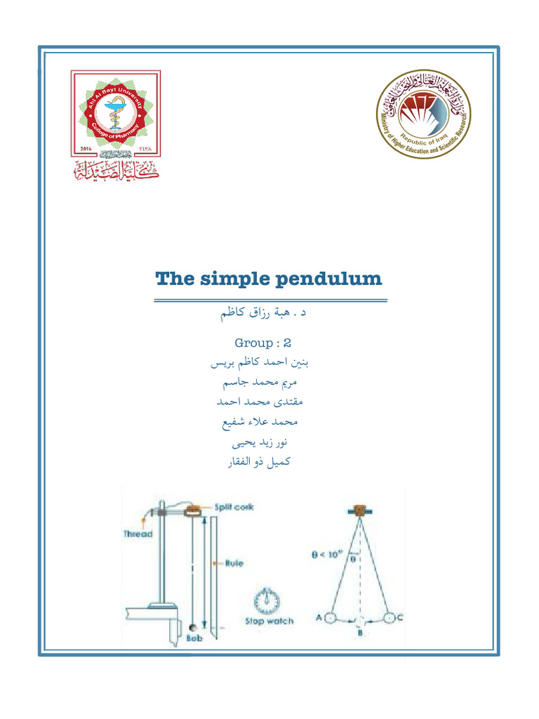 Simple Pendulum: Gravity & Period Analysis | PDF