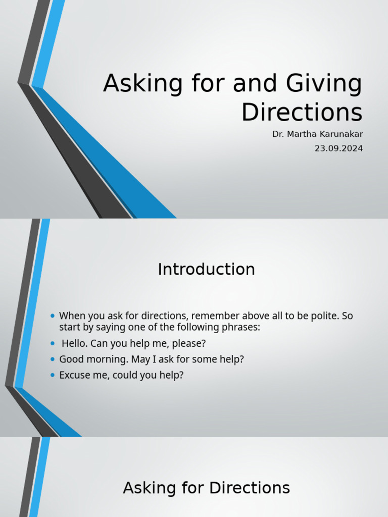 Asking and Giving Directions Guide | PDF