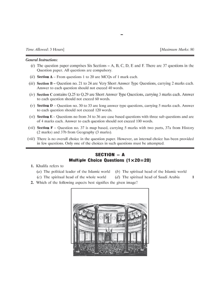 Blossom Public School Social Science Practice Paper | PDF