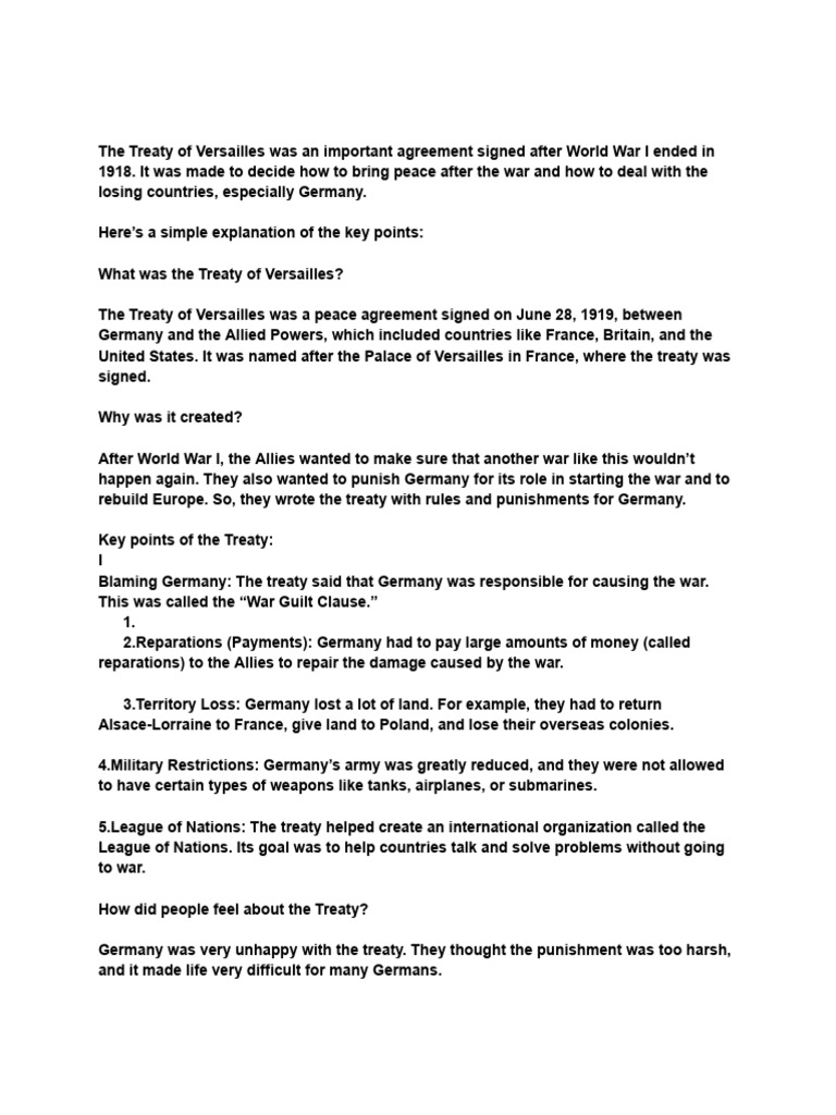 History | PDF | Treaty Of Versailles | World War I