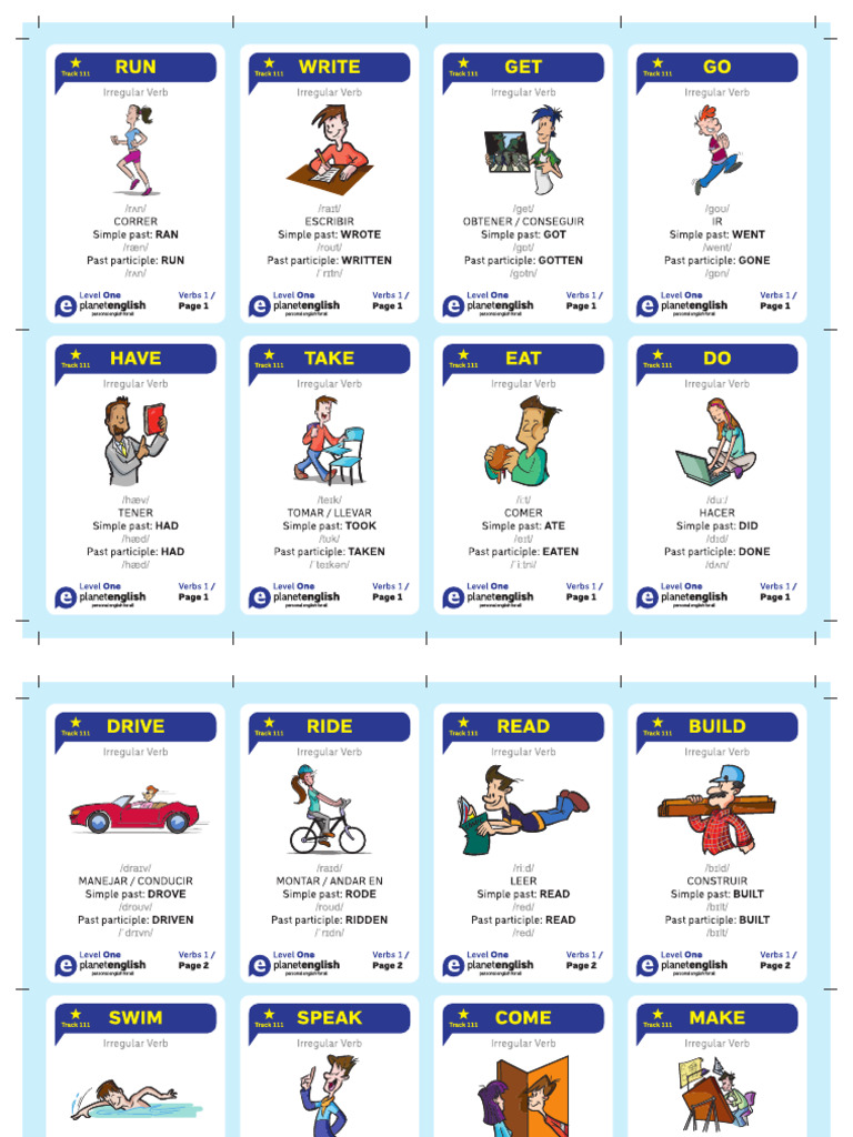 Level 1 Verbs 1 | PDF