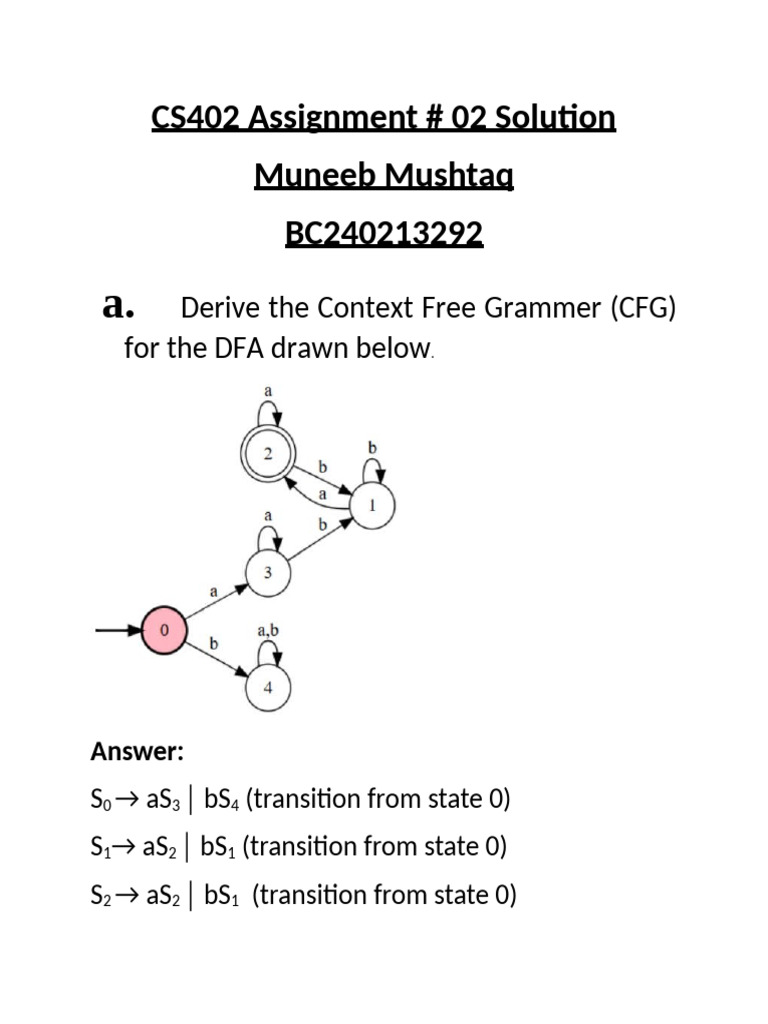 CS402 Assignment BC240213292 | PDF