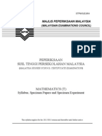 2013 STPM Mathematics T Syllabus